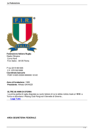 La Federazione - Federazione Italiana Rugby