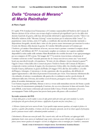 Dalla “Cronaca di Merano” di Maria Reinthaler