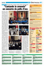 “Cantando in armonia” un concerto da pelle d`o ca
