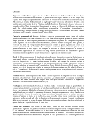Glossario Approccio contrastivo: l`approccio che richiama l