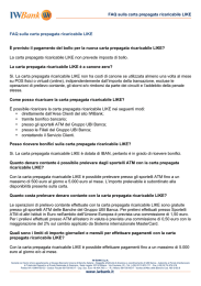 FAQ sulla carta prepagata ricaricabile LIKE FAQ sulla carta