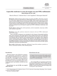 Lupus-like sindrome in corso di terapia con anti TNFa (infliximab