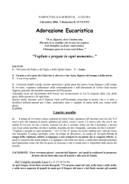 Adorazione Eucaristica 3 dicembre 2006