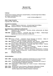 Michele Polli Curriculum Vitae - Università degli Studi di Milano