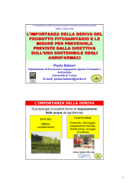 L`IMPORTANZA DELLA DERIVA DEL PRODOTTO FITOSANITARIO