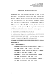 RELAZIONE TECNICA ESTIMATIVA Il sottoscritto