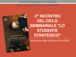 Studente strategico AM - Cicli di attività seminariali