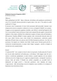 Disturbo Ossessivo-Compulsivo - Associazione per la Ricerca sulla