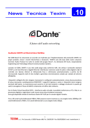 Pubblicazione Tecnica n.10 AudioNetworking DANTE