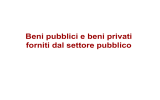 Beni pubblici e beni privati forniti dal settore pubblico