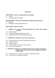 Accertamento cause del crollo di un muro di sostegno