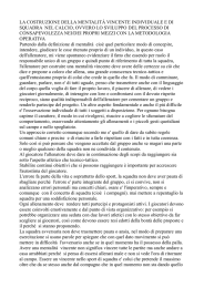 la costruzione della mentalit&agrave; vincente individuale