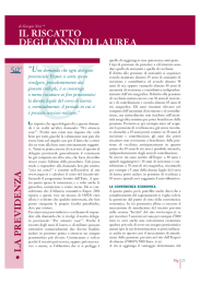 • L A P R E V ID E N Z A IL RISCATTO DEGLI ANNI DI LAUREA