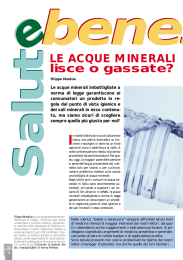 LE ACQUE MINERALI lisce o gassate?