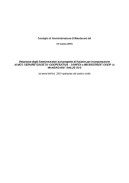 Relazione degli Amministratori sul progetto di fusione