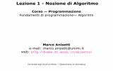 Nozione di Algoritmo - Università degli Studi di Milano