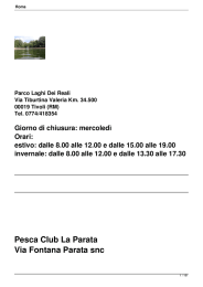 Pesca Club La Parata Via Fontana Parata snc