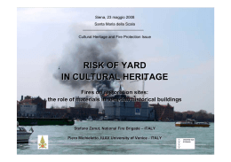 RISK OF YARD IN CULTURAL HERITAGE