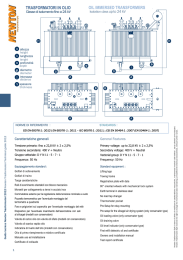 Schede Tecniche - Newton Trasformatori