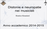 Distonia, disordini posturali, neuropatie tra i musicisti