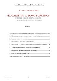 il dono supremo - Adorazione Eucaristica Perpetua