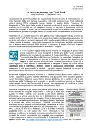 Youth Bank della Fondazione Provinciale della