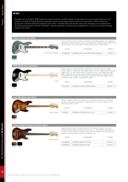 Fender Listino 2016 Bassi Elettrici