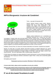 INPS di Borgosesia: Irruzione dei Carabinieri E` ora di dire basta