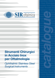 Strumenti Chirurgici in Acciaio Inox per Oftalmologia