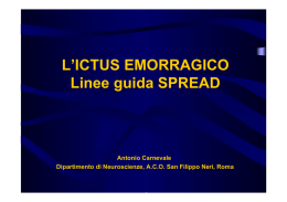 L`ICTUS EMORRAGICO Linee guida SPREAD