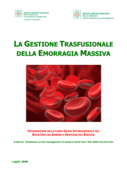 la gestione trasfusionale della emorragia massiva