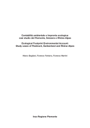 Contabilità ambientale e Impronta ecologica: casi studio del