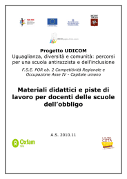 Materiali didattici e piste di lavoro per docenti delle scuole dell`obbligo