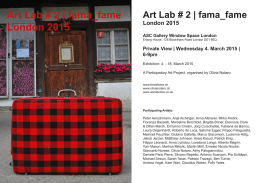 Art Lab # 2 | fama_fame London 2015