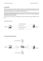 DHCP SNOOPING Il DHCP Snooping costruisce e mantiene un