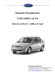 Manuale d`installazione TARTARINI AUTO DACIA LOGAN 1.400cc