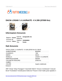 DACIA LOGAN 1.4 LAURéATE - • 4.399 (25`000 Km)