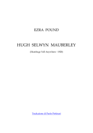 Ezra Pound - Hugh Selwyn Mauberley