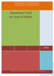 Dynamiser l`oral en cours d`italien