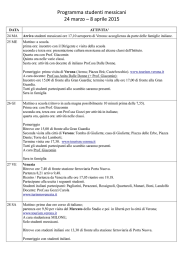 Programma studenti messicani 24 marzo – 8 aprile 2015