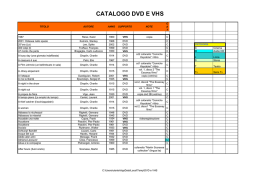 CATALOGO DVD E VHS