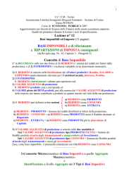 Basi imponibili di riferimento e imposte