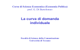 La curva di domanda individuale - dipartimento di economia e diritto