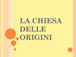 LA CHIESA DELLE ORIGINI