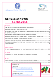servizio news 10.02.2016 - Ambasciata d`Italia