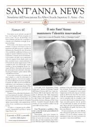 Sant`Anna news, numero 40 - Scuola Superiore Sant`Anna