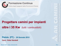 Progettare camini per impianti - Ordine degli Ingegneri Pistoia