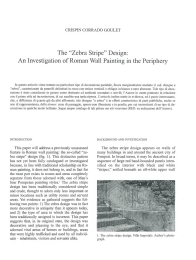 The "Zebra Stripe" Design: An Investigation of Roman Wall Painting