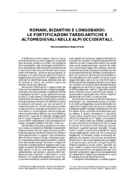 romani, bizantini e longobardi: le fortificazioni tardo antiche e