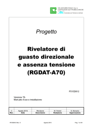 Pro Rivel guasto d e assenz (RGD Progetto Rivelatore guasto